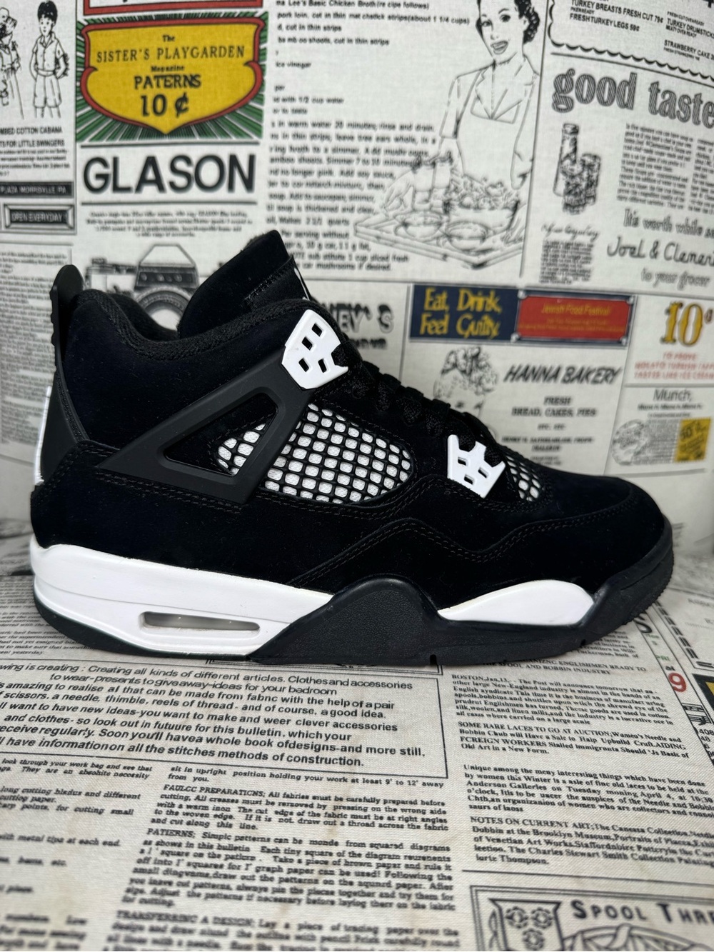 Nike Air Jordan 4 Retro GS White Thunder FQ8213-001 GS 6.5 Worn 2x Women 8